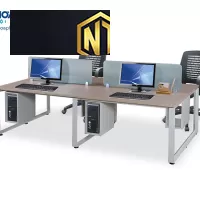 Bàn làm việc cụm đơn giản dành cho nhiều nhân viên văn phòng tại Nội Thất Ngọc Thịnh